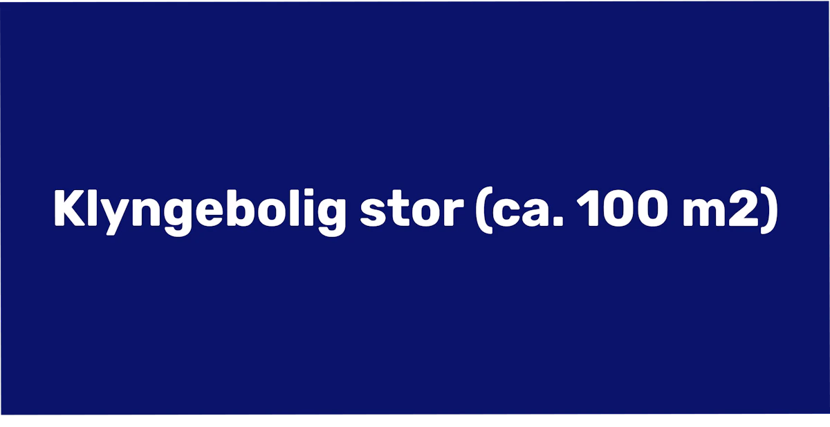Boligsamtale: Klyngebolig stor (ca. 100 m2)