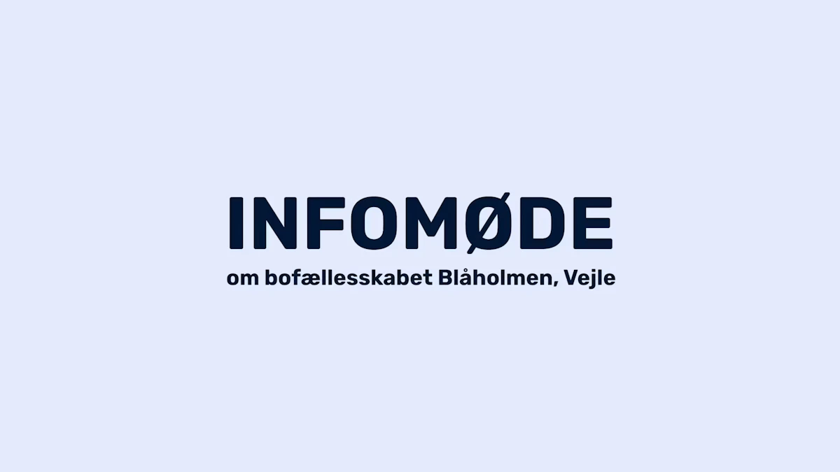 Online infomøde om bofællesskabet Blåholmen